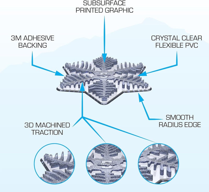 Stompgrip Premium Snowboard Stomp Pad | Snowflake | 3D Collection | 3D Decal - Image 3
